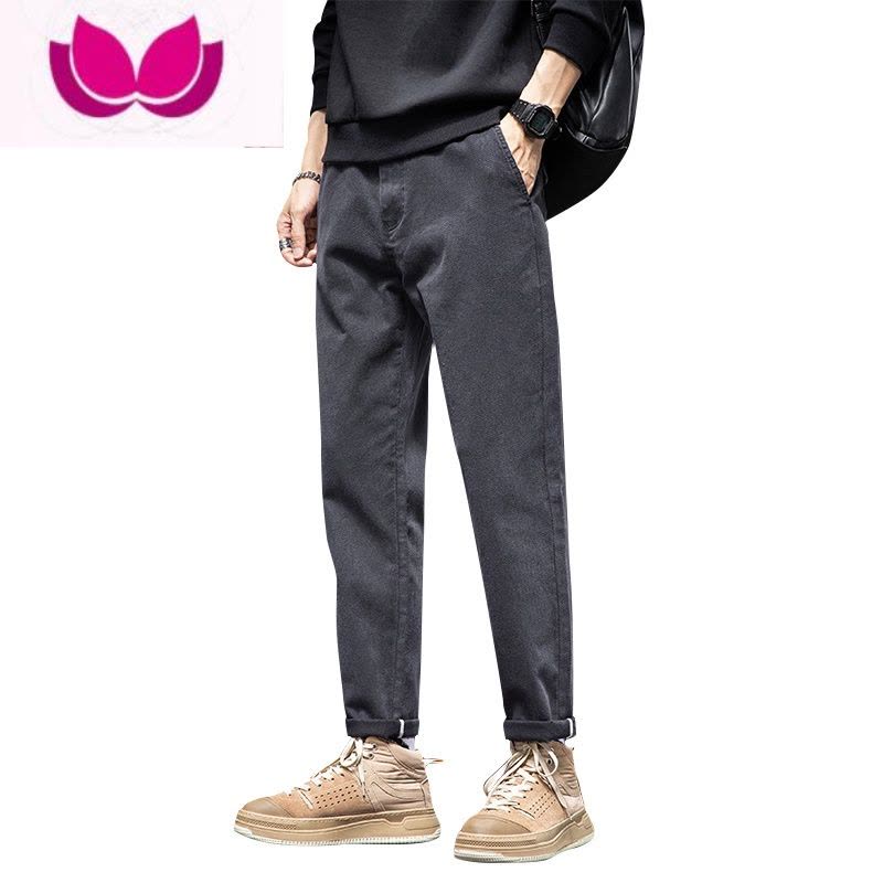 七斓春季休闲裤子男宽松直筒长裤男装潮流男士小西裤2023夏季新款图片
