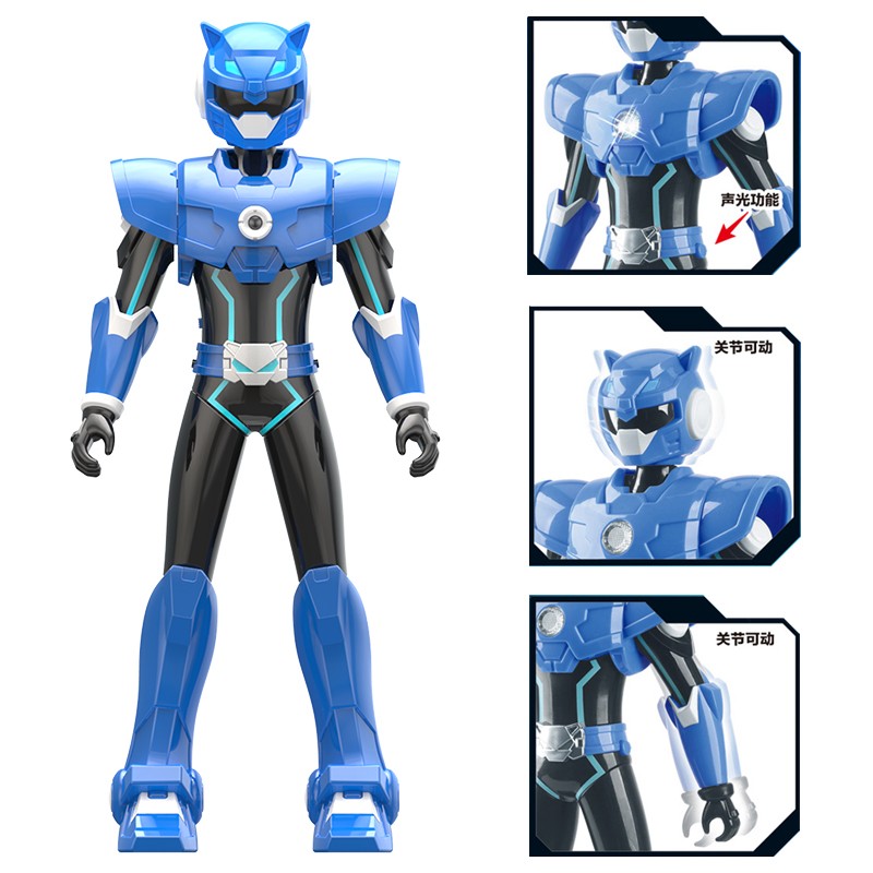 展高(JUMPGO)迷你特工队X玩具变形机器人玩具男孩豪华版声光战士卡通 周边儿童节日礼物弗特福乐8731高清大图
