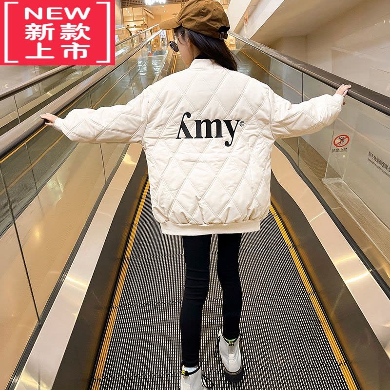 可莉允女童轻薄棉服秋冬款22新款儿童初冬外套棒球服女大童短款棉衣潮图片