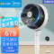 美的(Midea)电风扇 FGD18XCR 立式空气循环扇360度摇头落地扇直流变频低音 一物两用 循环四季