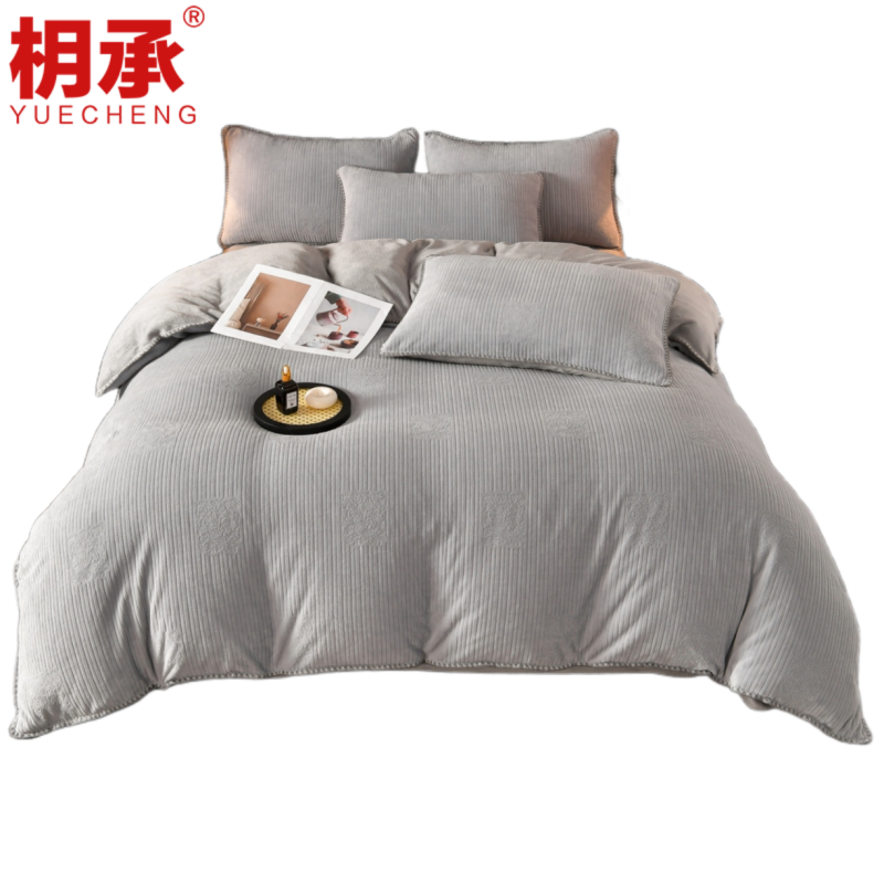 枂承牛奶绒四件套高清大图