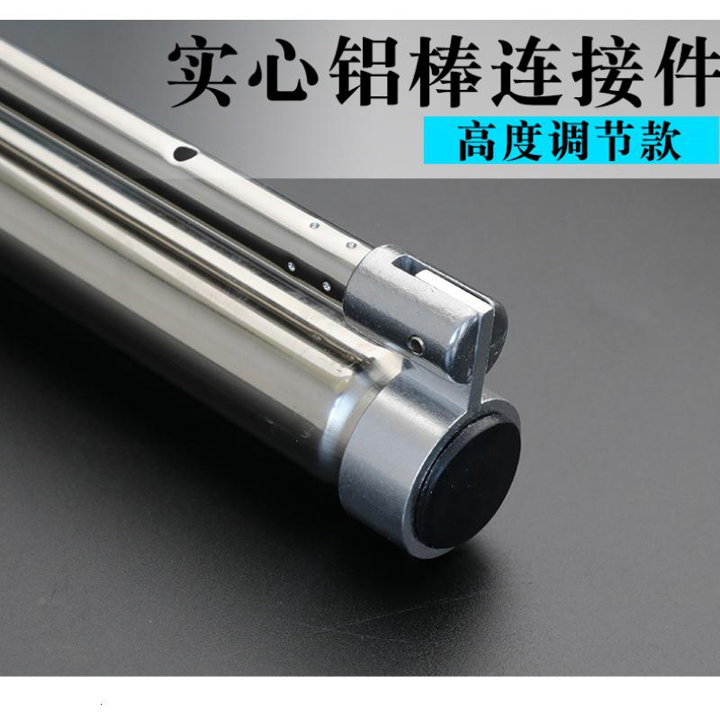 三维工匠晒被子阳台伸缩晾衣杆衣架单杆免打孔家用床单防盗窗室内隐形衣架 三维 短款长度91-160cm可伸缩[高33c高清大图