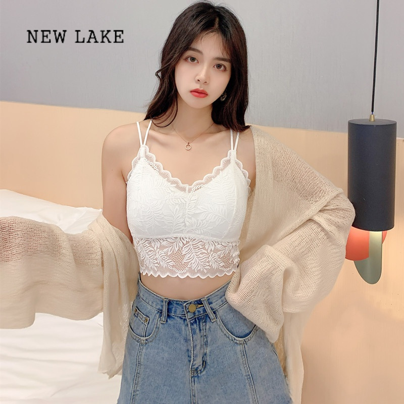 lake美背抹胸内衣女打底防走光小胸聚拢上托裹胸文胸夏季外穿吊带背心