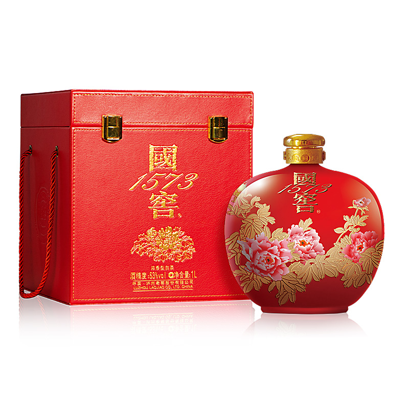泸州老窖 国窖1573 国韵红坛53度1000ml 浓香型白酒高清大图