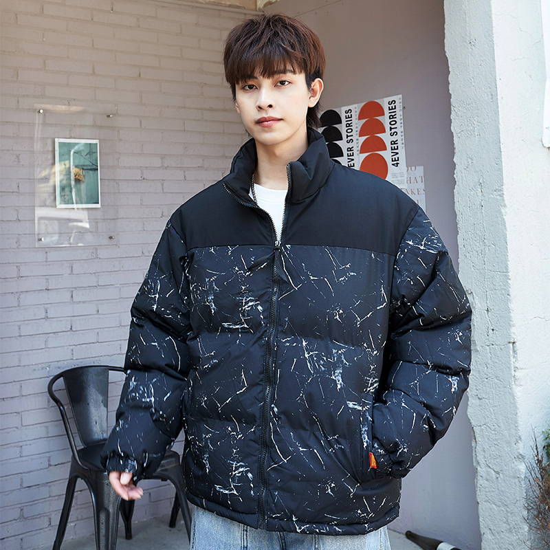 蒙洛里克2023冬季新款棉服男港风潮流百搭加厚保暖棉衣冬装外套88015