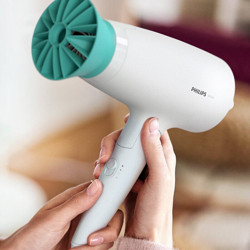 飞利浦philips电吹风小花筒吹风机家用大功率负离子吹风筒恒温护发速