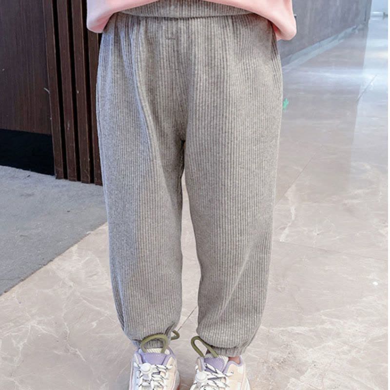 女童裤子2021秋冬新款儿童运动裤女宝宝加绒加厚保暖外穿束脚裤潮莎丞图片