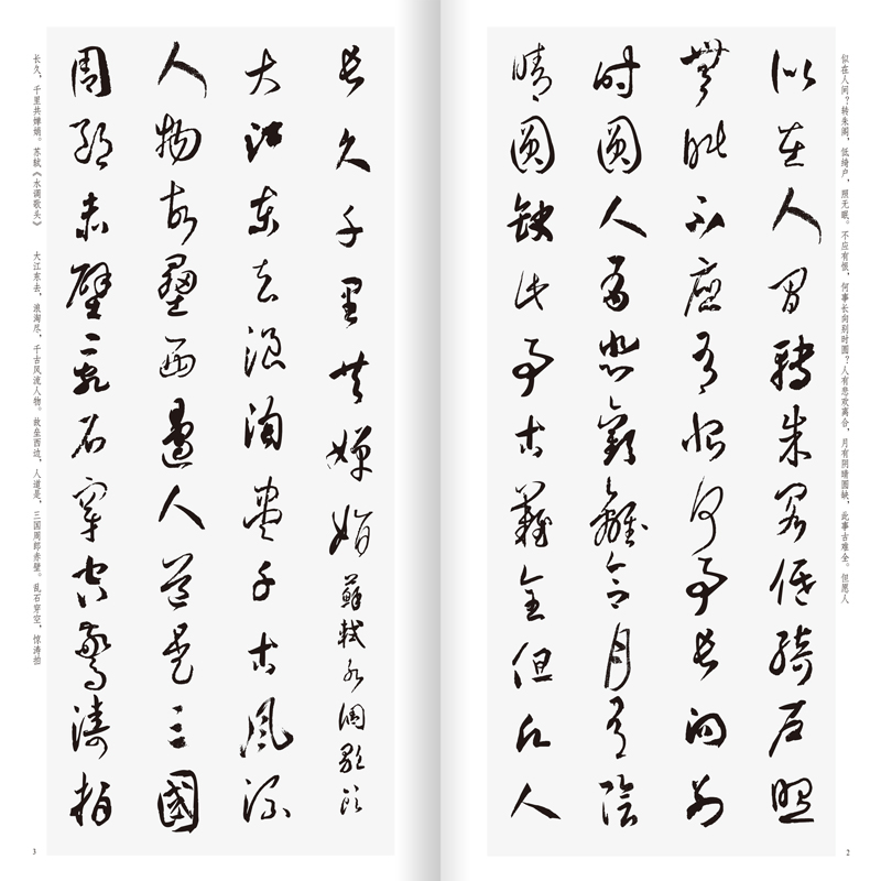 [醉染正版]中国历代经典碑帖集字 经典法帖草书集字宋词一百首 收录经典草书碑帖集字古诗词作品集临摹教程 草书毛笔书法字帖高清大图