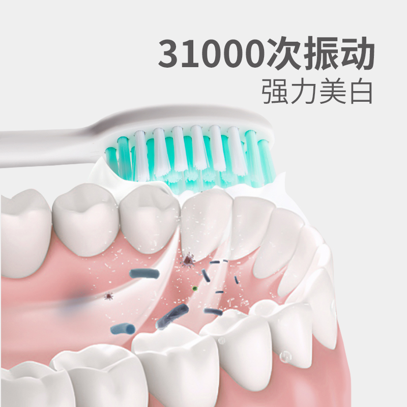 SMILEY微笑 超声波电动牙刷 S2高清大图