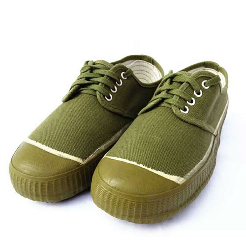 贵州3537解放鞋工地军训劳保农田工作鞋低帮男女通用鞋 军绿色 低帮