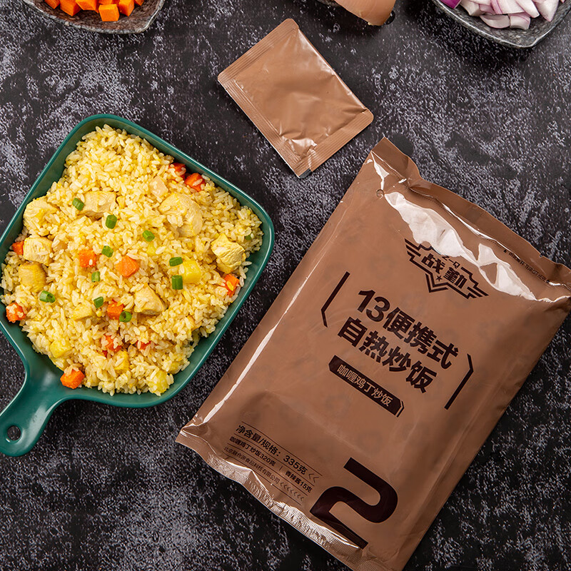 战勤13便携式自热炒饭-餐谱二咖喱鸡丁炒饭 335g* 12袋/箱