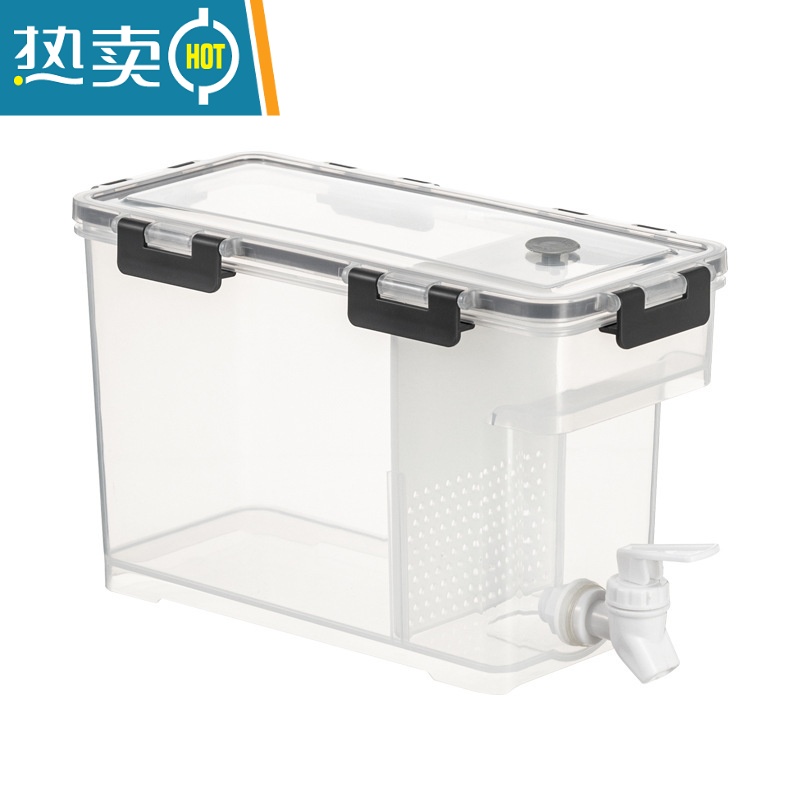 敬平带水龙头水桶大号塑料桶方形带盖生宿舍用储水家用水箱方桶 3合1带龙头[5.2L]自旋转高清大图