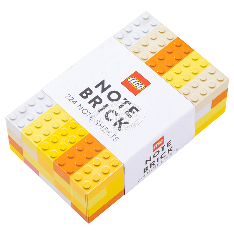 [正版] 乐高 便签纸 橙黄砖面(趣味礼品)英文原版 Lego(r) Note Brick (Yellow-Ora高清大图
