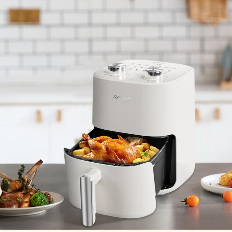 九阳(Joyoung) 空气炸锅家用不沾易清洗5升无油煎炸 旋动热风底盘免反面 KL50-J661 / 台