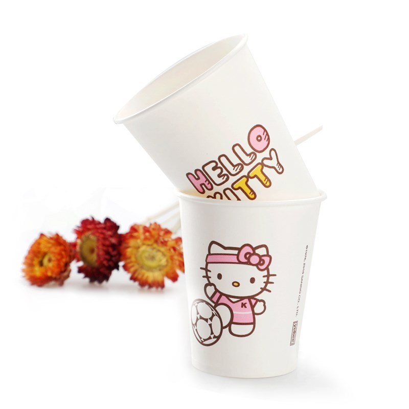 宜洁 HelloKitty世界杯主题纸杯耐高温可爱创意一次性茶水杯50只*2包