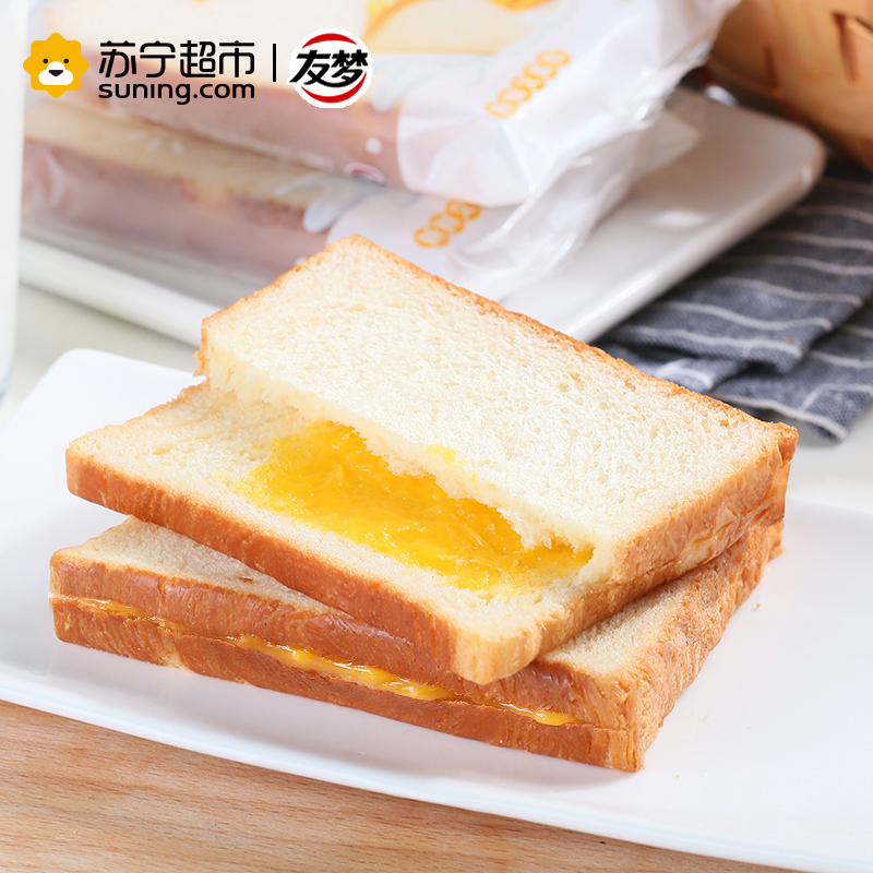 友梦 糕点 芒果夹心吐司面包1000g(糕点礼盒)