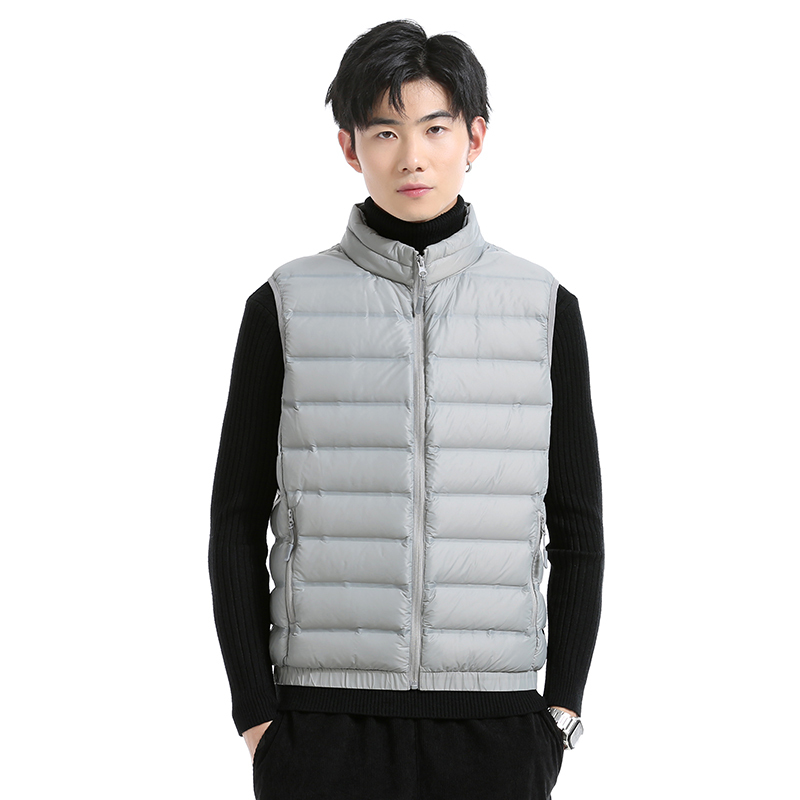 蒙洛里克鸭鸭羽绒马甲男款2023年秋季新款轻薄修身轻型保暖运动马甲zy