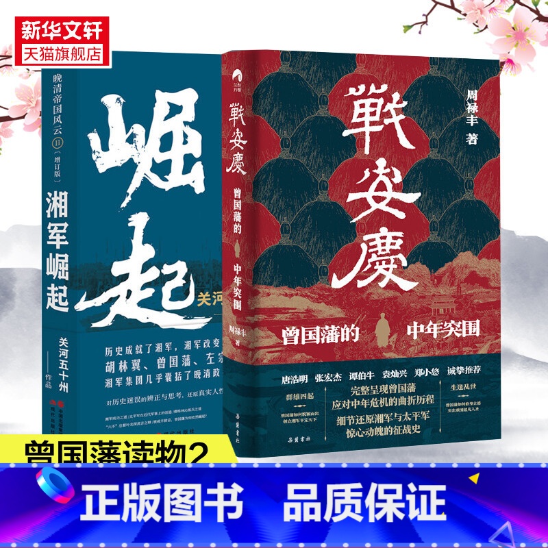 【正版】2册战安庆+湘军崛起 周禄丰 湘军创业史看曾国藩如何有领湘军崛起 安庆之战中年突围 历史小说 岳麓书社书籍 书店