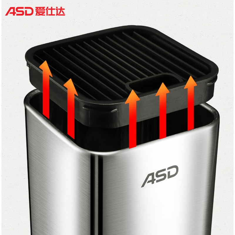 爱仕达ASD 菜刀家用不锈钢切片刀厨房剪刀随意插刀座 不锈钢套刀四件套组合 全套厨房刀具国产其他