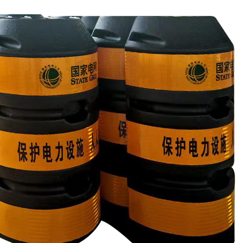 任兴 RX-D005 太阳能警示防撞桶(计价单位:个)黑黄色高清大图