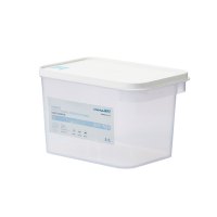 茶花抗菌冰箱专用食品保鲜盒塑料可微波炉加热密封盒水果盒储物盒[欧铂兹_保鲜盒5.1L-超大号自带提手]