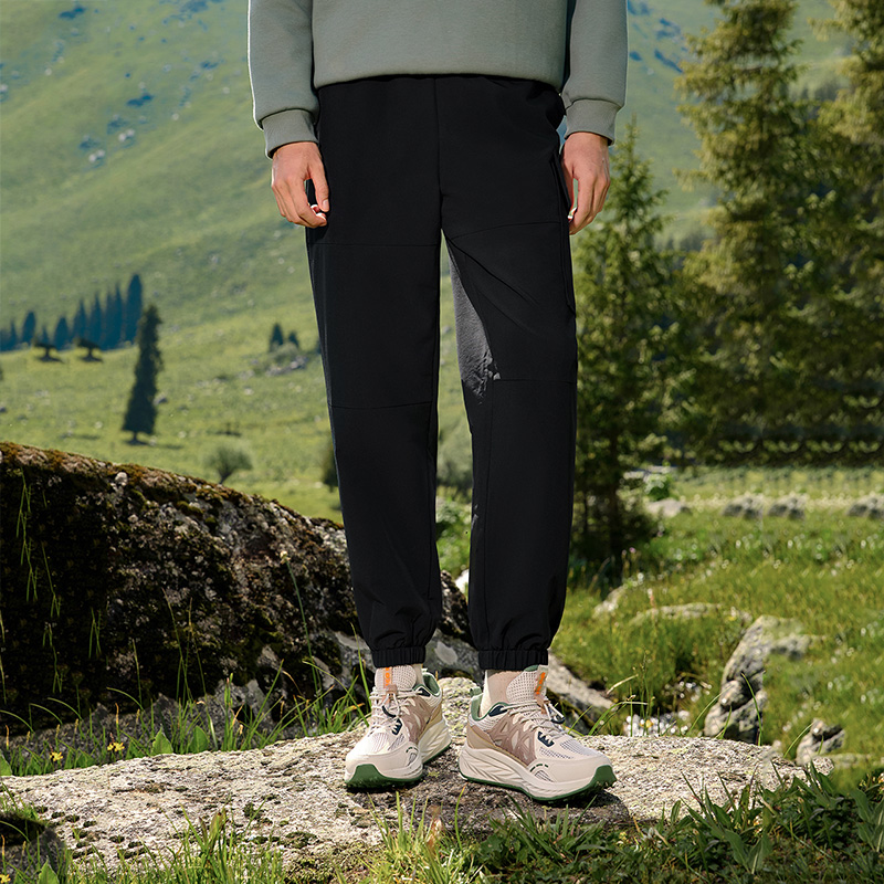 361°运动裤男士新款防泼水梭织长裤直筒宽松户外裤子男裤高清大图