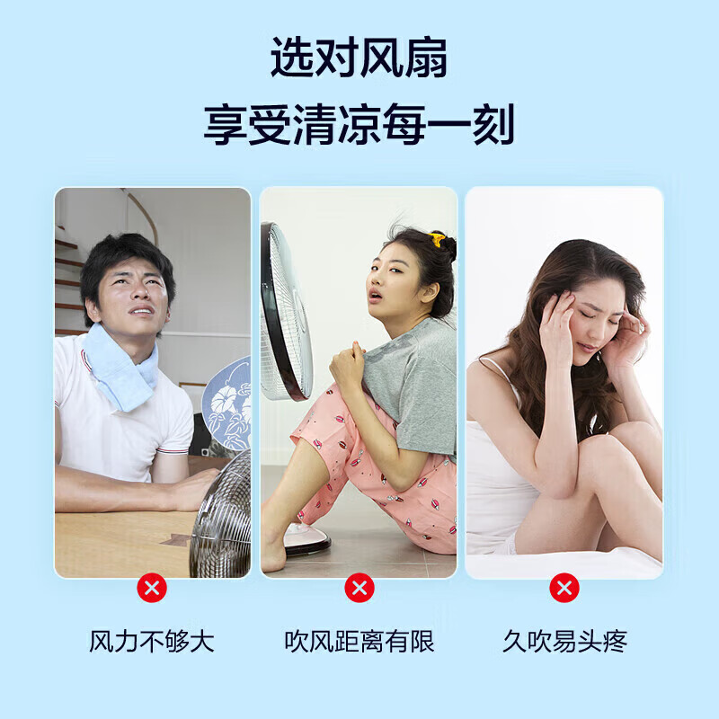 美的落地扇三叶设计台式立式两用宿舍卧室摇头小型循环通风大风量电扇 FSA25UB高清大图