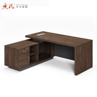 质凡简约时尚办公家具新款板式老板桌总裁大班台办公家具经理桌椅组合