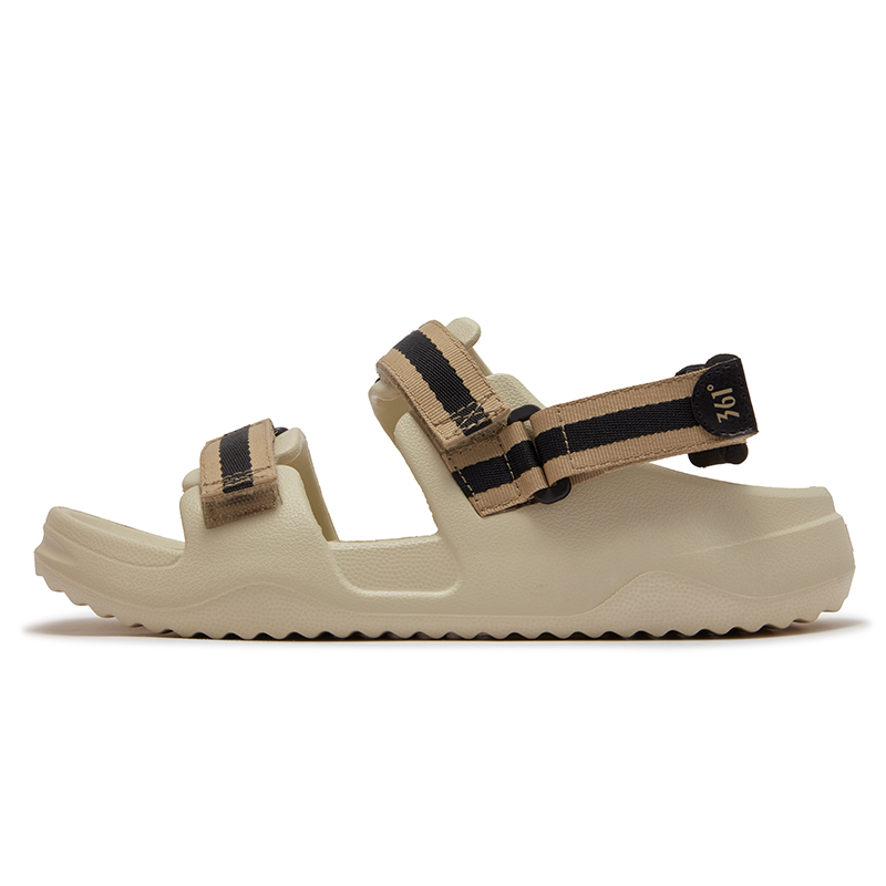 361°凉鞋男拖鞋运动鞋新款防滑魔术贴沙滩鞋外穿休闲凉拖 耐久灰/茶梗绿 43码