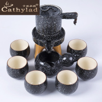 Cathylad 茶具套装懒人冲茶器石磨半自动功夫茶具茶壶茶杯