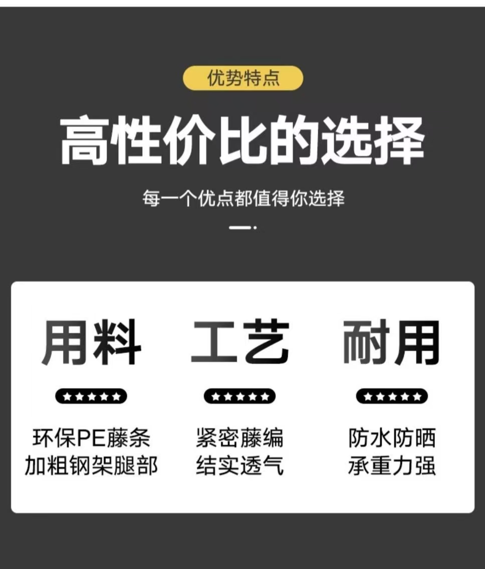 长裕兴 户外藤椅 休闲椅 把高清大图