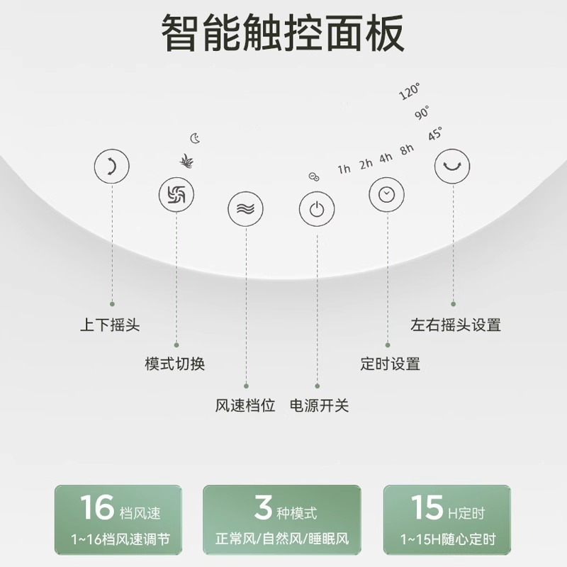 amadana空气循环扇电风扇家用落地扇遥控风扇C3
