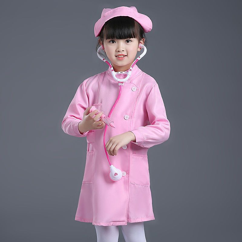 儿童白大褂小医生护士幼稚儿园职业过家家角色扮演六一表演出服装医生