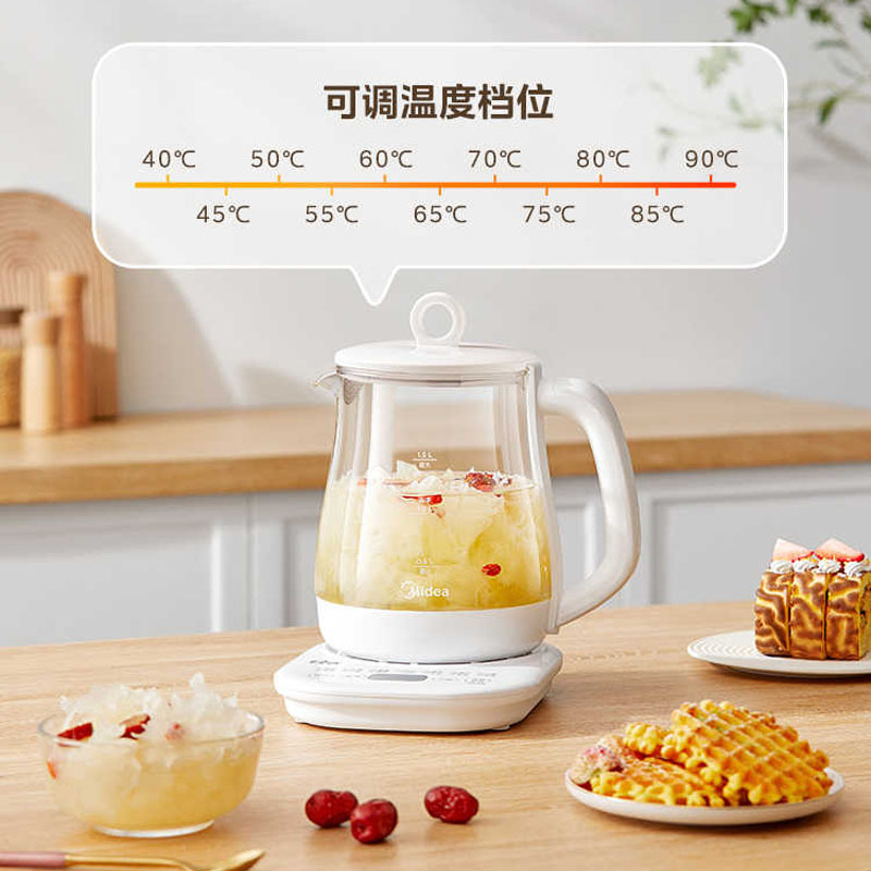 美的(Midea)养生壶烧水壶家用智能多段温控恒温电热水壶自动保温泡茶专用电水壶煮茶壶开水壶MK-Y15X-J高清大图