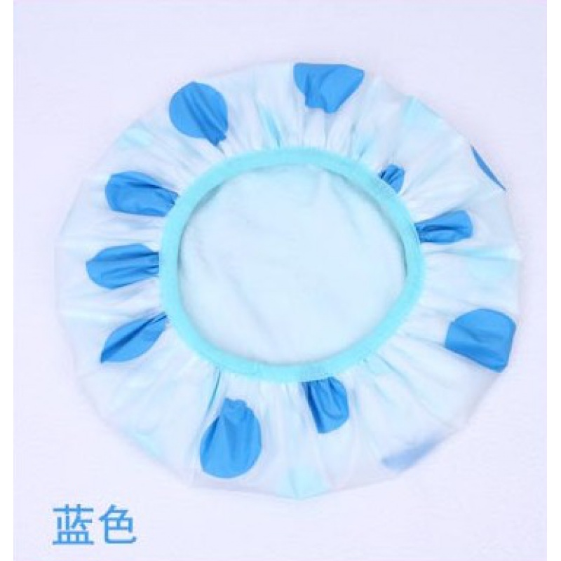 简约防水防尘加厚浴帽韩式成人女款印花洗发洗澡帽干发吸水帽 三维工匠 粉色升级加厚高清大图