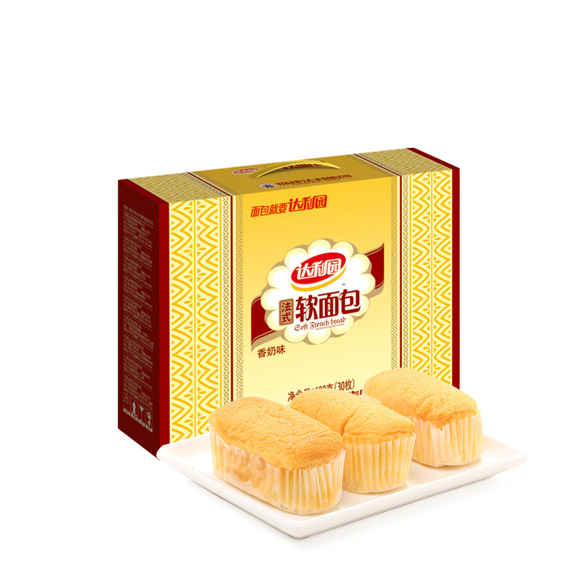 达利园 糕点 面包 零食 法式软面包600g(香奶味)