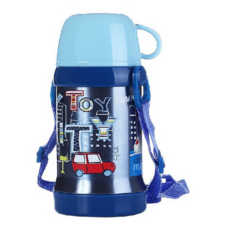 特美刻儿童保温杯 不锈钢水壶 水杯带杯盖 2038 450ML