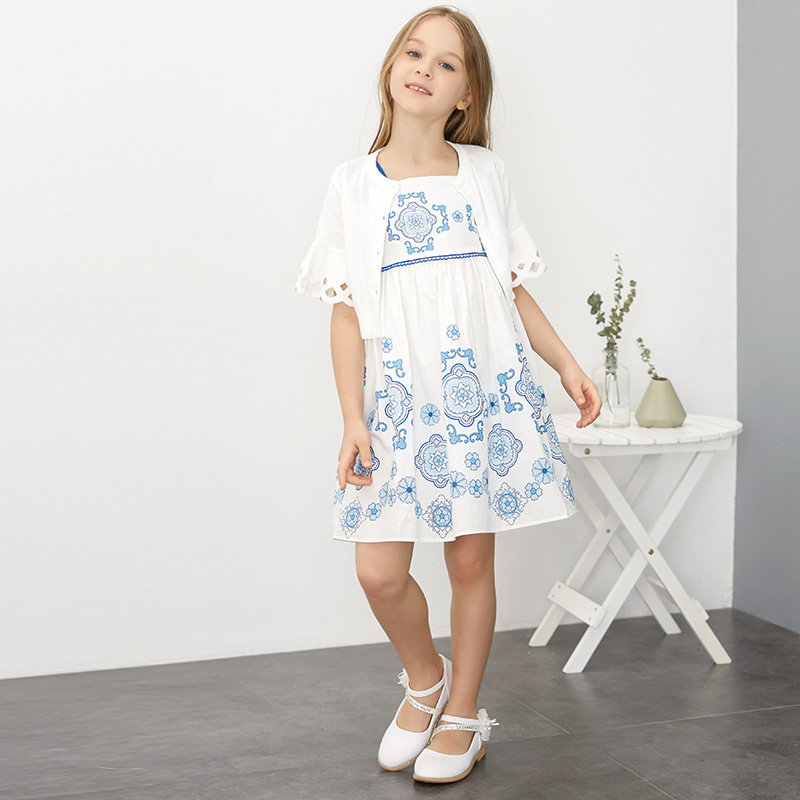 [99元3件]米喜迪mecity童装女童喇叭袖毛织开衫