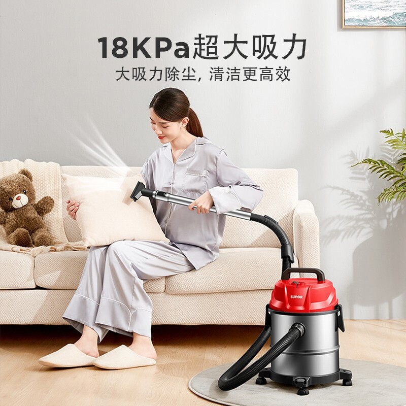 苏泊尔(SUPOR)桶式吸尘器苏泊尔吸尘器桶式大吸力工业用家用手持大功率VCC85S-12 不锈钢高清大图