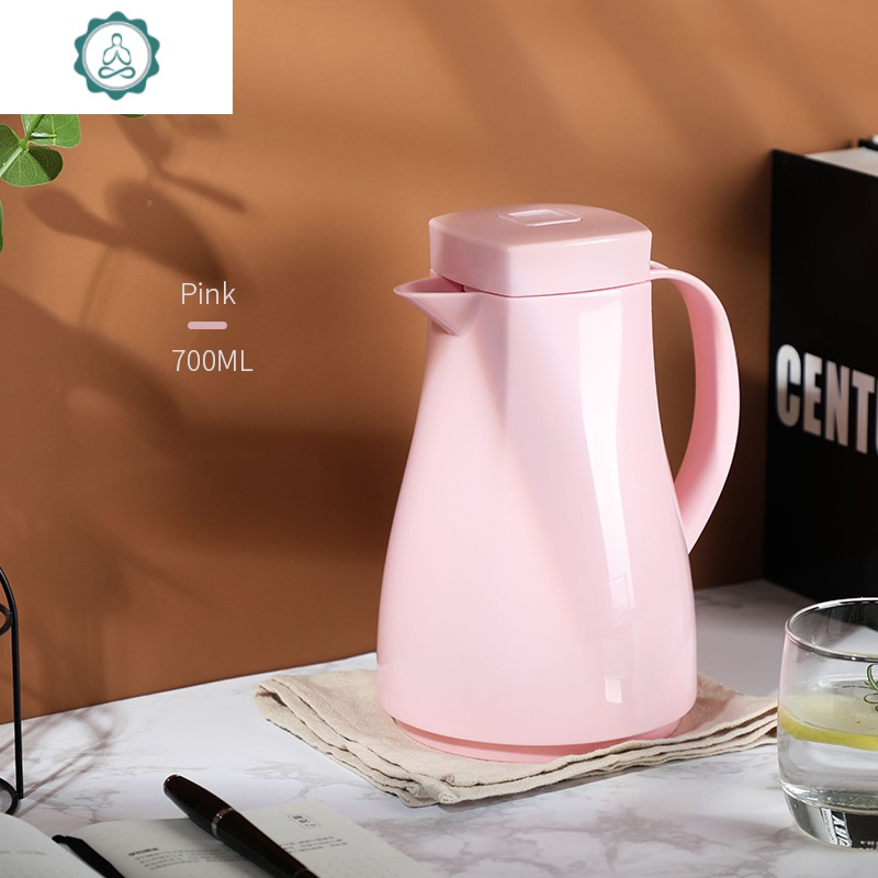 小号热水瓶玻璃内胆小型暖瓶宿舍办公室茶坊酒店茶楼封后粉红色保温壶