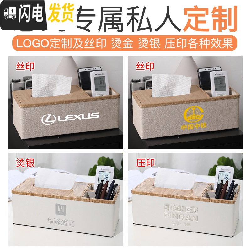 三维工匠北欧遥控器收纳盒桌面多功能纸巾盒家用纸抽盒简约客厅茶几杂物盒高清大图