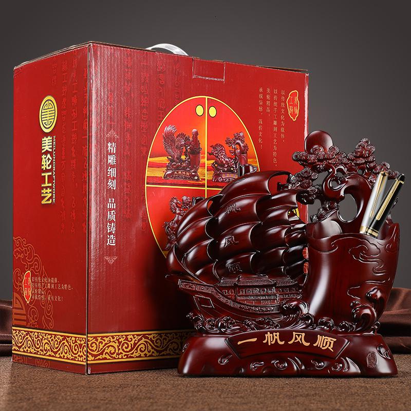 美帮汇笔筒摆件办公室书房实用桌面装饰品送恩师长辈创意礼品纪念品高清大图