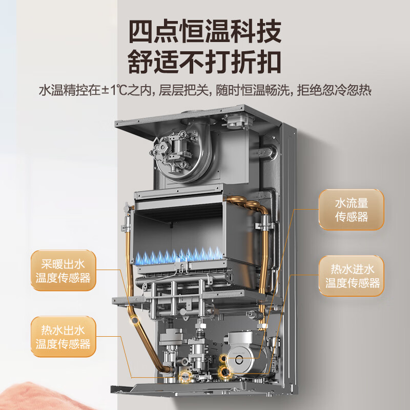 海尔(Haier)燃气热水器板换式壁挂炉采暖炉20KW天然气暖气片地暖全屋供暖适用50-120平采暖洗浴两用HJ5高清大图