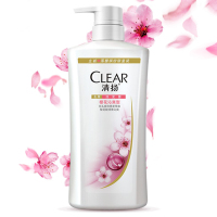 [吴亦凡同款]清扬 (CLEAR) 去屑洗发水 樱花沁爽型500g(落樱缤纷瓶) 所有发质 所有人群[联合利华]