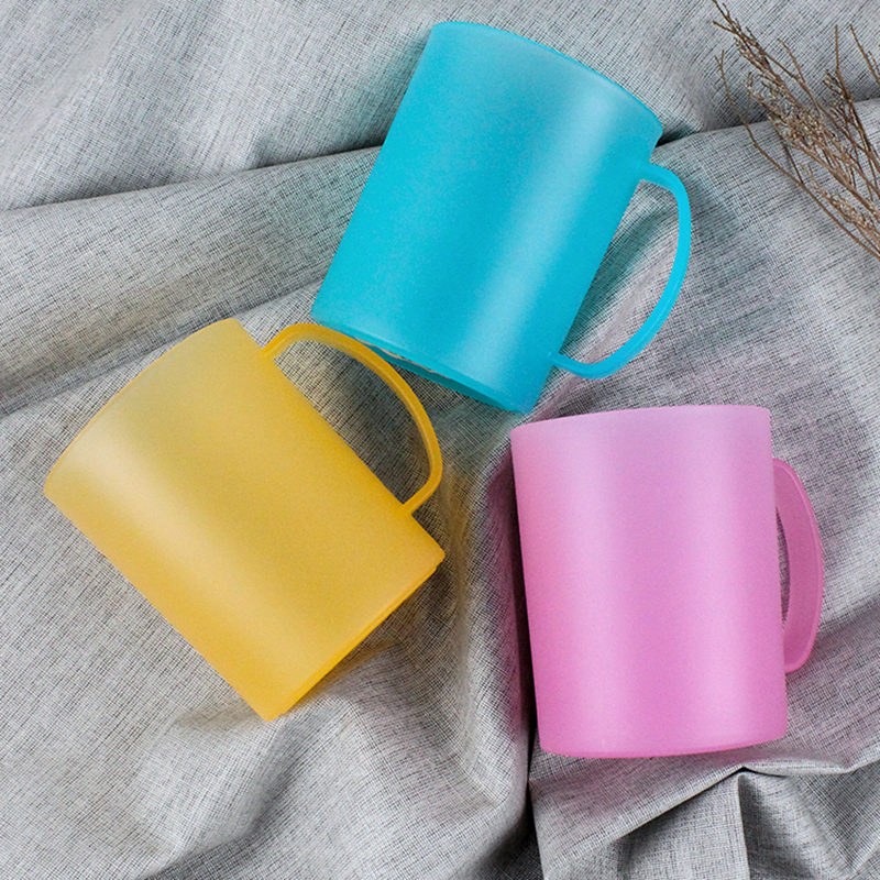 茶花简约漱口杯情侣牙刷杯牙缸洗漱杯纯色塑料杯子家用磨砂刷牙杯高清大图