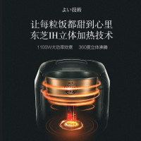 东芝(TOSHIBA)日本原装进口3L家用电饭煲IH立体电磁加热电饭煲 智能预约电饭锅RC-10RMC(R)