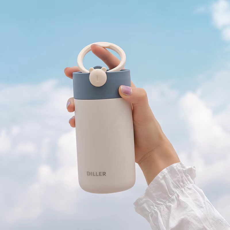 送杯刷 保温杯女可爱水杯小巧便携学生高颜值ins茶漏简约迷你女生泡