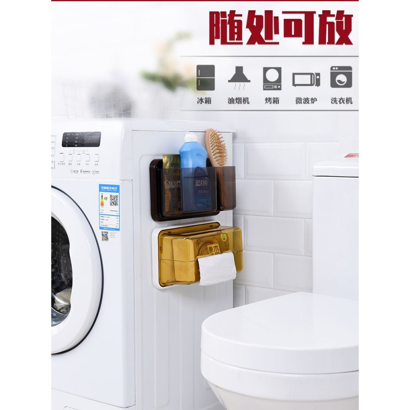 冰箱挂架厨房置物架冰箱架创意家用收纳架冰箱侧边侧磁铁壁挂塑料收纳层架 三维工匠高清大图