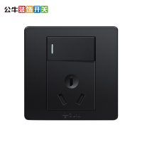 公牛(BULL)开关插座G07皓钻黑86型墙壁电源插座 五孔插座面板单双控多控开关