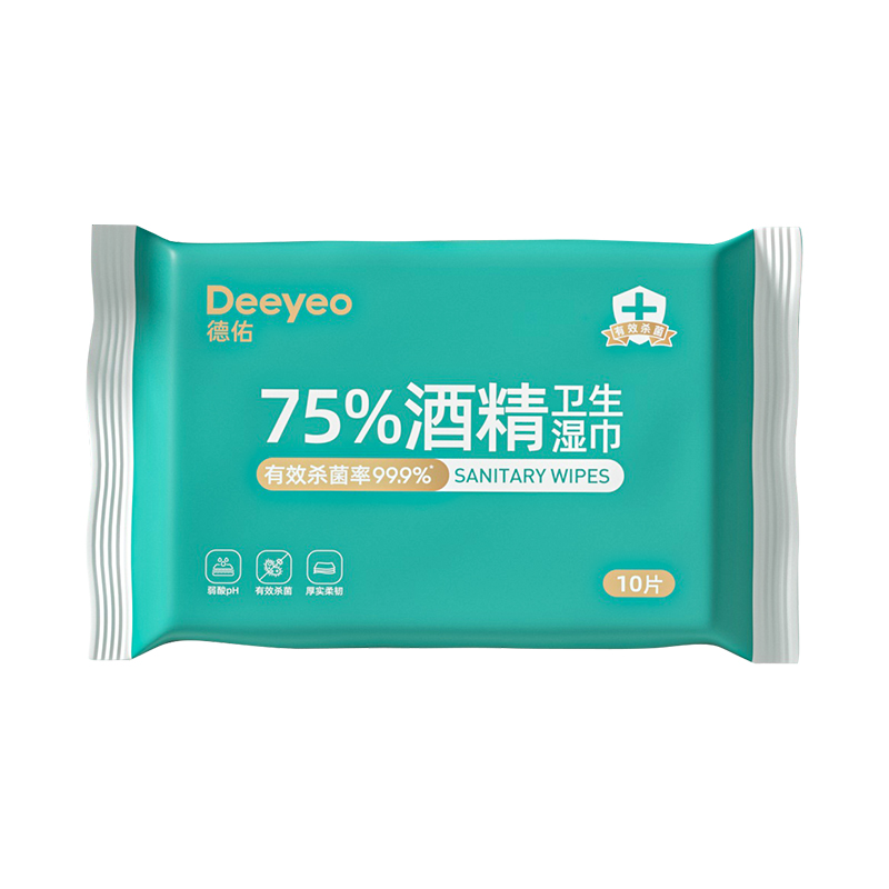 德佑75%酒精湿巾10片*20包